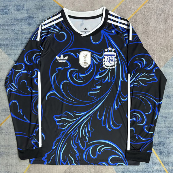26/27 Argentina Away Fans Long Sleeve Soccer Jersey