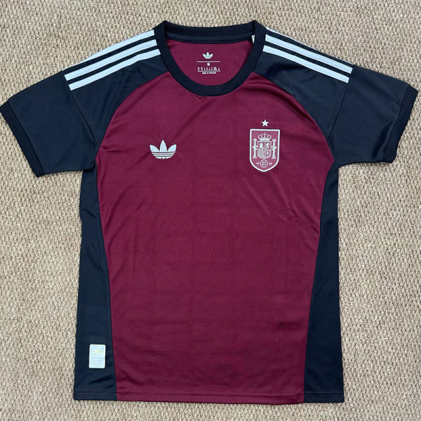 26/27 Spain Goalkeeper maroon Fans Soccer Jersey