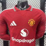 26/27 Man Utd Home Player Version Long Sleeve Soccer Jersey