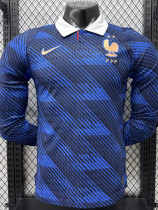 26/27 France Home Player Version Long Sleeve Soccer Jersey