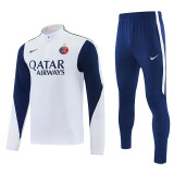26/27 PSG White Half Pull Tracksuit# (半拉链)