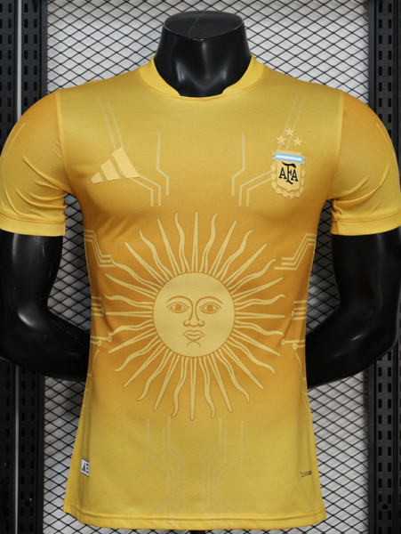 26/27 Argentina Golden Sun Special Edition Player Version Soccer Jersey