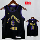 23/24 LAKERS BRYANT#8 Black City Kids Edition Top Quality Hot Pressing NBA Jersey(童装)