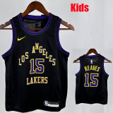 23/24 LAKERS REAVES#15 Black City Edition Kids Top Quality Hot Pressing NBA Jersey(童装)