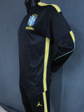 26/27 Brazil Black Player Version Half Pull Tracksuit  (半拉链)