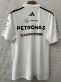 2026 F1 Mercedes White 1:1 Polo Racing Suit (翻领)