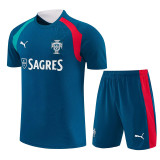 26/27 Portugal Lake Blue Training Short Suit(胸前广告)