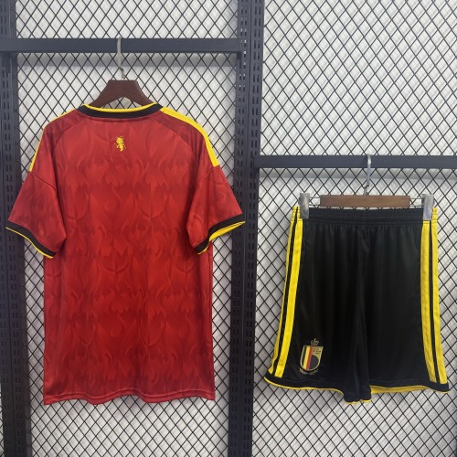 Belgium 2026 World Cup Short Sleeve Home Adult Suit