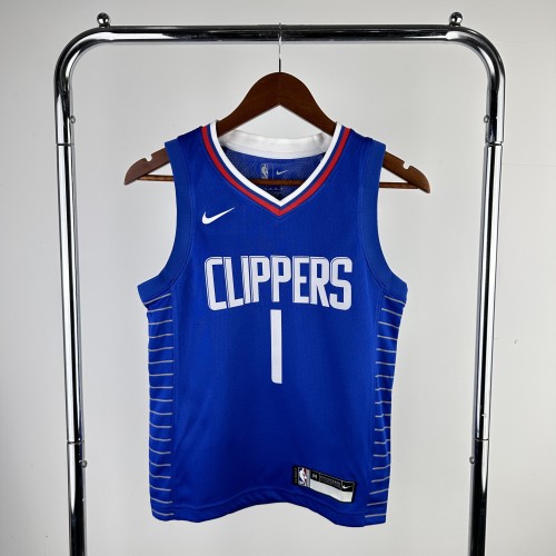 Los Angeles Clippers  Kids Jerjey  Icon Edition Blue 23/24 NO.1 HARDEN