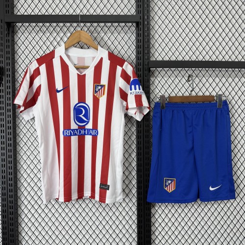 Atletico Madrid Short Sleeve Home Adult Suit 25/26