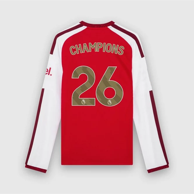 Arsenal Home Champions Man Long Sleeve Jersey 26/27