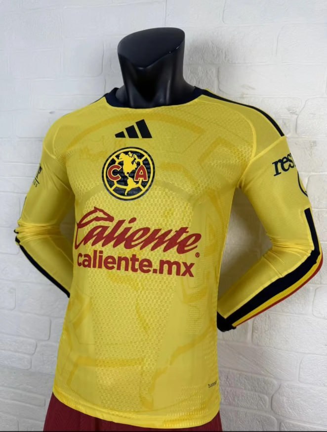 Club America Home Men Player Long Sleeve Jersey 26/27
