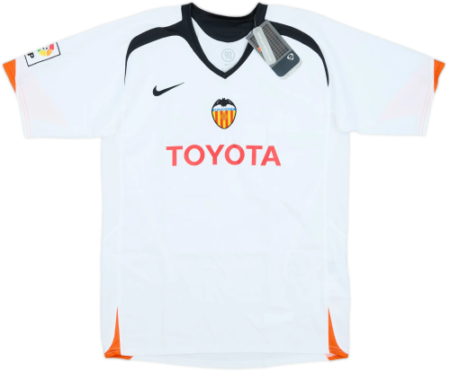 Valencia Home Man Retro Jersey 2005/06