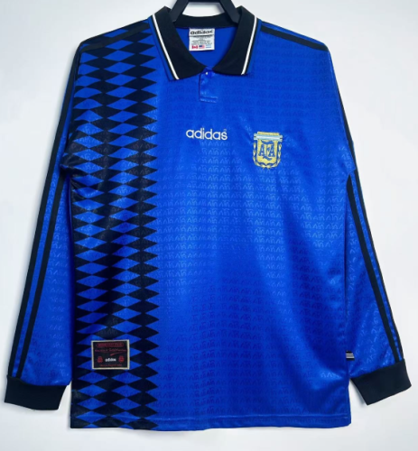 Argentina Away Long Sleeve Retro Jersey 1994