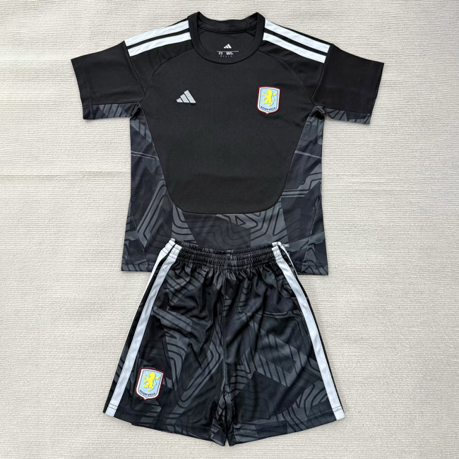 Aston Villa Man Black Goalkeeper Kids Suit 26/27