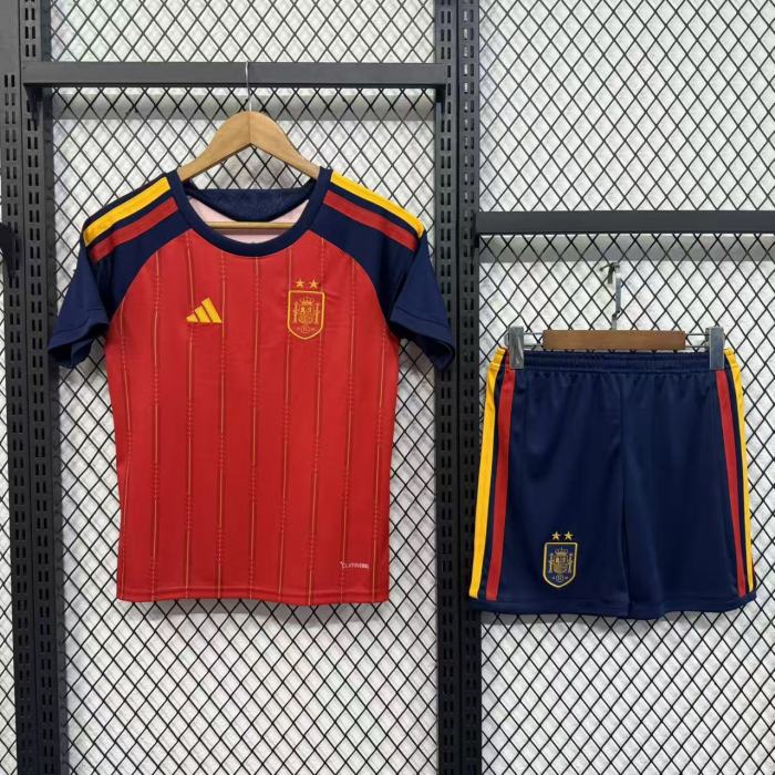 Spain 2026 World Cup Champions 26 Home Kids Suit (2 stars)