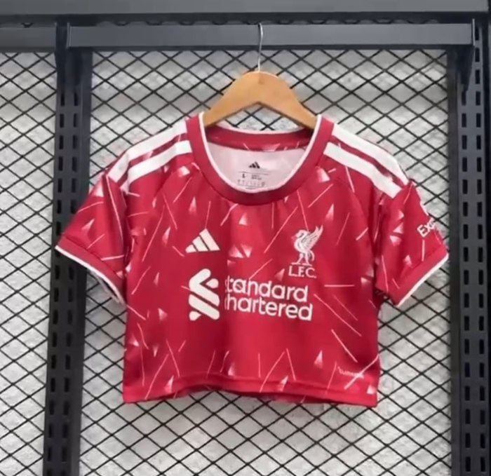 Liverpool Home Woman Cropped Jersey
