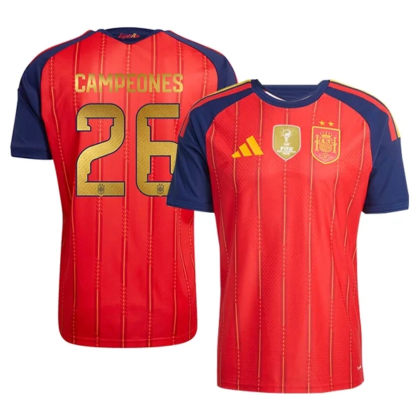 Spain 2026 World Cup Champions 26 Home Man Jersey (2 stars)