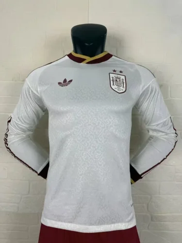 Spain 2026 World Cup Away Long Sleeve Player Man Jersey(2 stars)
