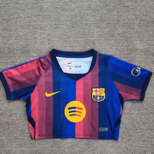 Barcelona Home Woman Cropped Jersey