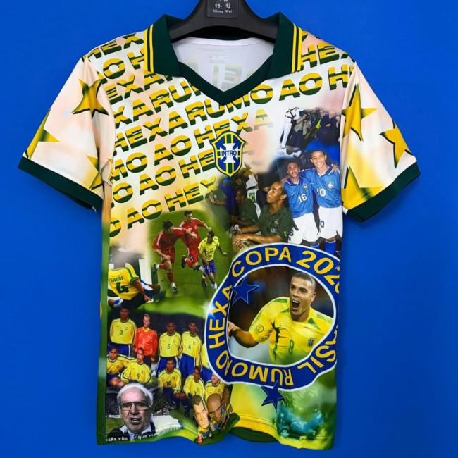 Brazil Retro Rumo Ao Hexa Bootleg Men Jersey 2026