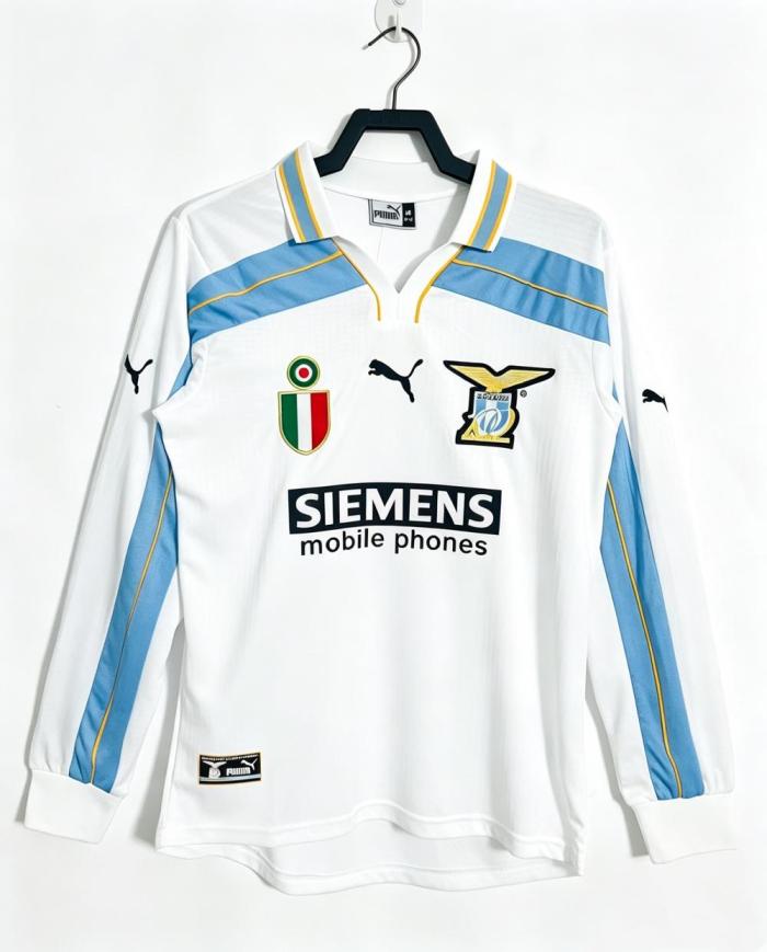 Lazio Away Long Sleeve Retro Jersey 2000/01