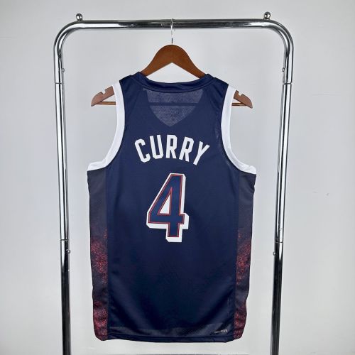 Stephen Curry Team  USA 2024 Swingman Away Jersey Blue