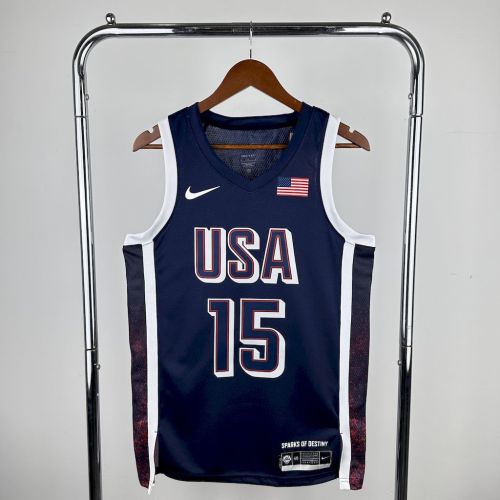 Devin Booker Team  USA 2024 Swingman Away Jersey Blue