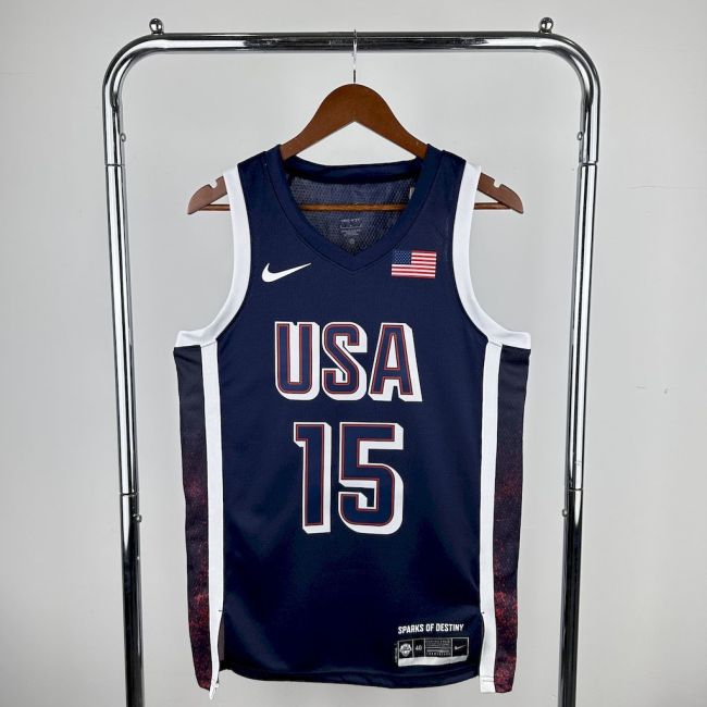 Devin Booker Team  USA 2024 Swingman Away Jersey Blue