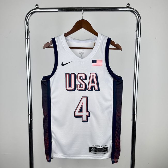 Stephen Curry Team  USA 2024 Swingman Home Jersey White