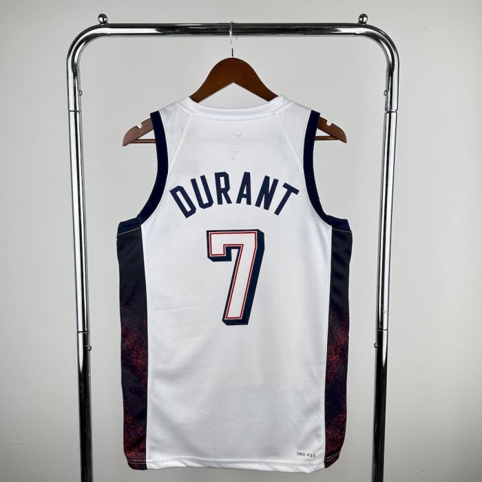 Kevin Durant Team  USA 2024 Swingman Home Jersey White