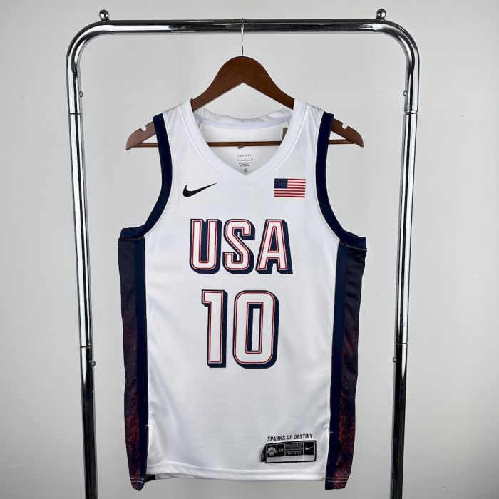 Jayson Tatum Team USA 2024 Swingman Home Jersey White