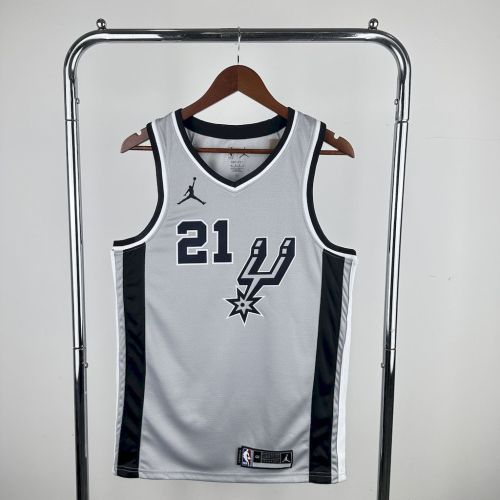 Tim Duncan San Antonio Spurs 2021/22 Statement Edition Swingman Jersey Gray