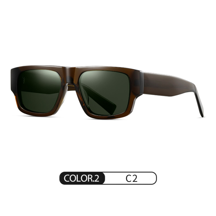 Vintage Square Acetate Polarized Sunglasses 30014