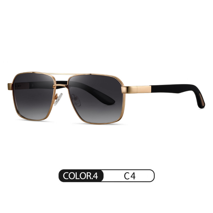 Metal Square Aviator Polarized Sunglasses 30011