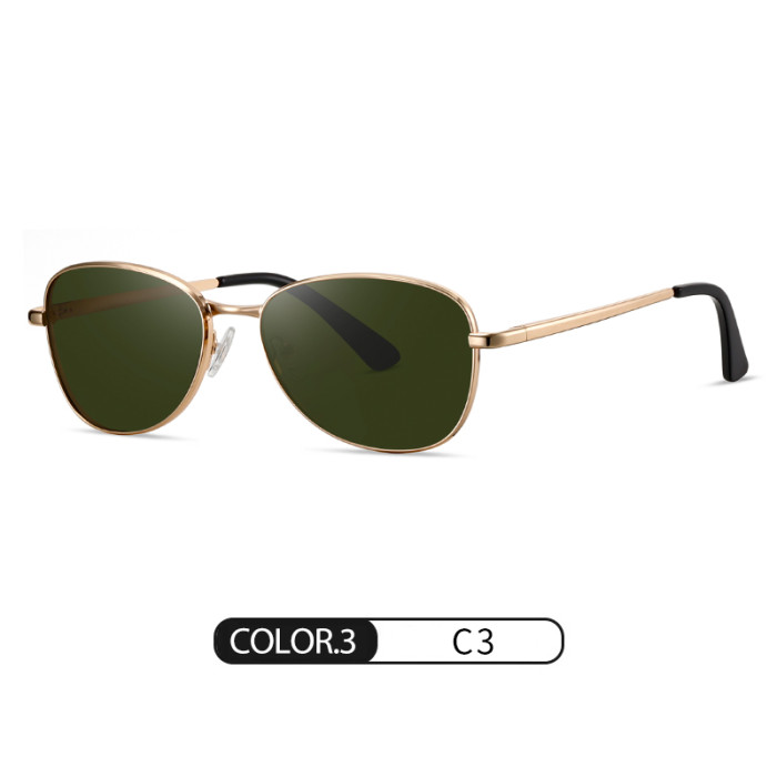 Metal Oval Polarized Sunglasses 30010