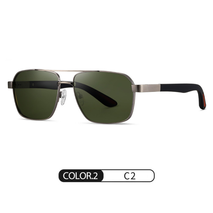 Metal Square Aviator Polarized Sunglasses 30011
