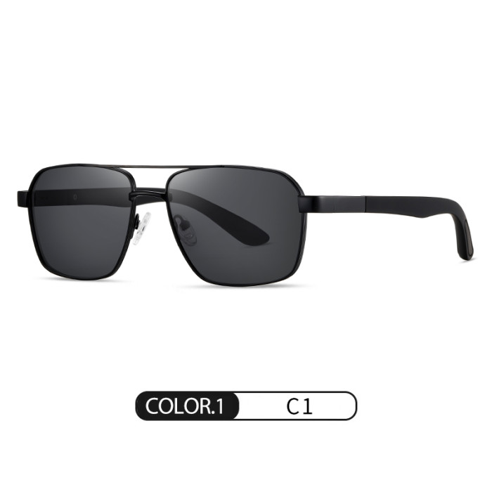 Metal Square Aviator Polarized Sunglasses 30011