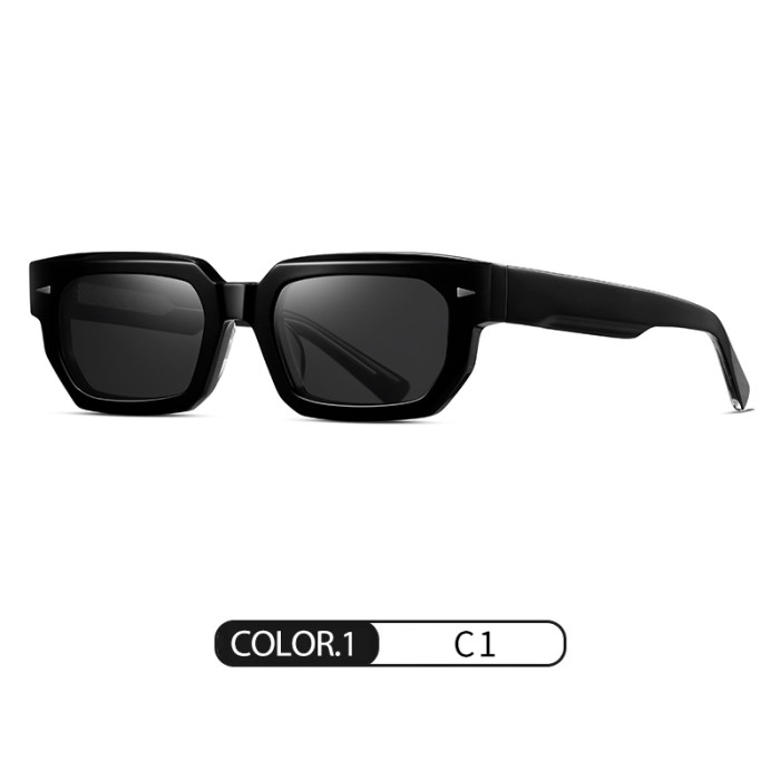 Square Acetate Retro Custom Logo Polarized Sunglasses 30028