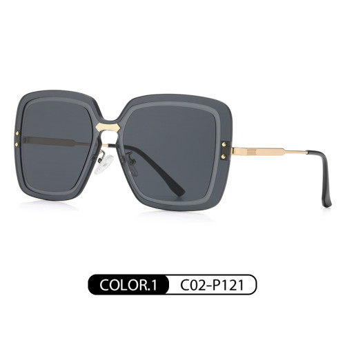Rimless Butterfly Colorful Metal Sunglasses 30032