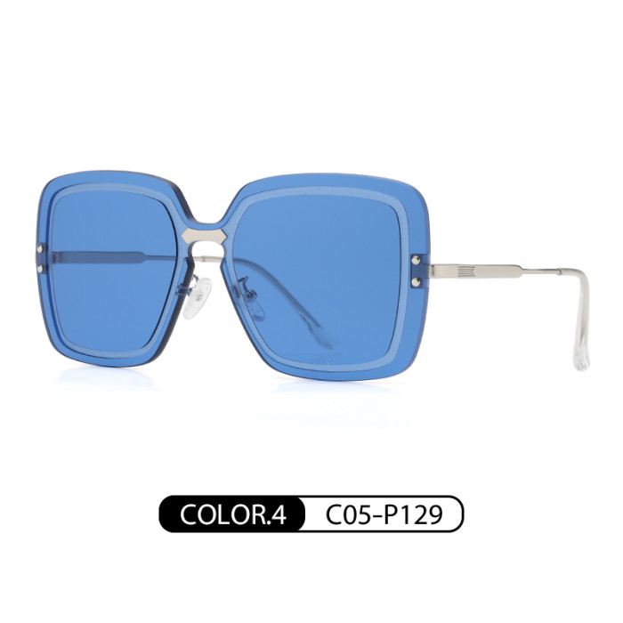 Rimless Butterfly Colorful Metal Sunglasses 30032
