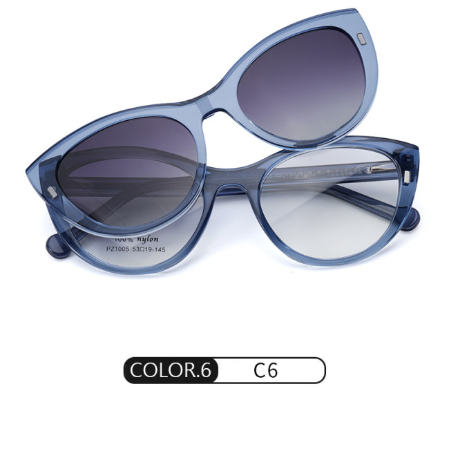 Cat Eye Magnetic Polarized Blue Light Sunglasses 30033