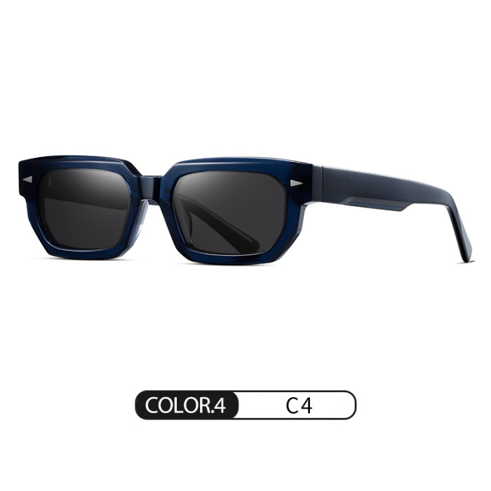 Square Acetate Retro Custom Logo Polarized Sunglasses 30028