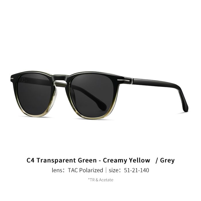 Round Acetate Classic UV400 Polarized Sunglasses 30041