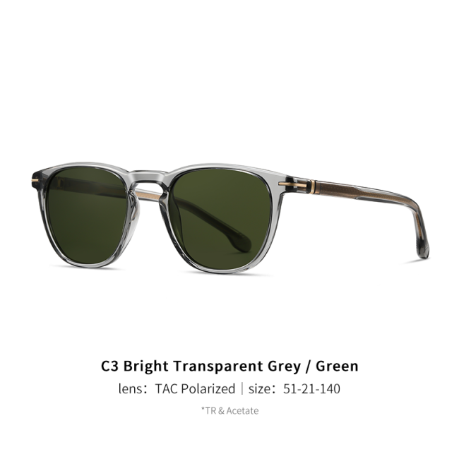 Round Acetate Classic UV400 Polarized Sunglasses 30041