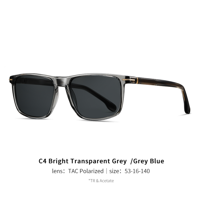 Acetate Vintage Square UV400 Polarized Sunglasses 30043