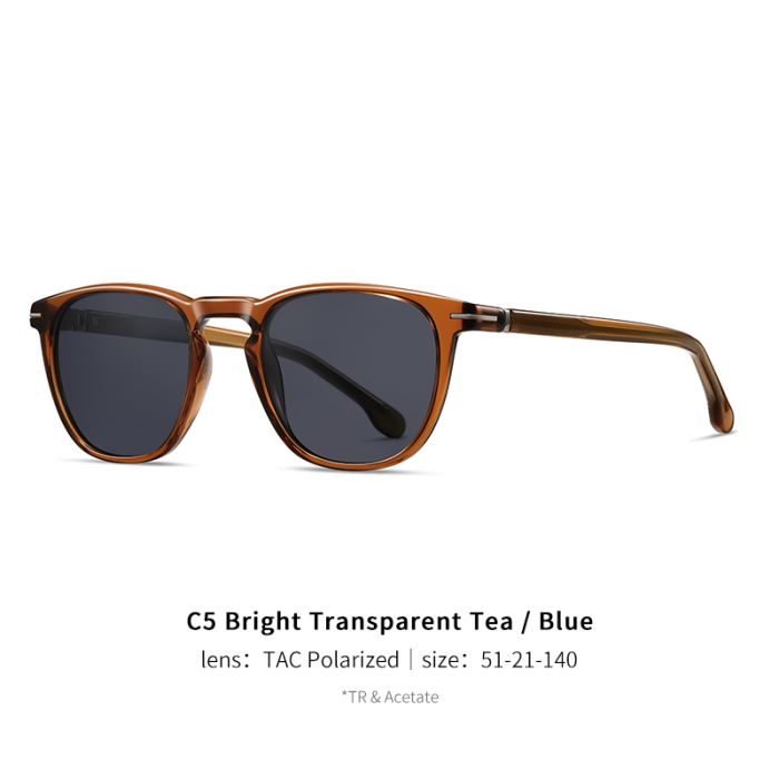 Round Acetate Classic UV400 Polarized Sunglasses 30041