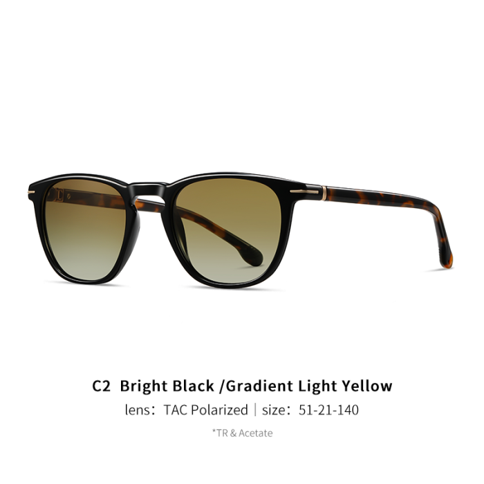 Round Acetate Classic UV400 Polarized Sunglasses 30041