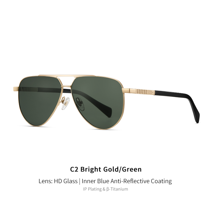 PremiumTitanium Aviator Sunglasses 30048