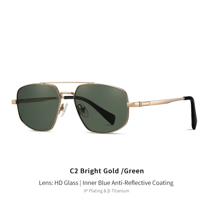 Classic Titanium HD Lens UV400 Aviator Sunglasses 30053